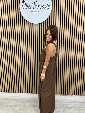 The Spring Shoulder Maxi - Chocolate