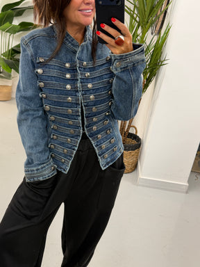 Abby Military Denim Jacket