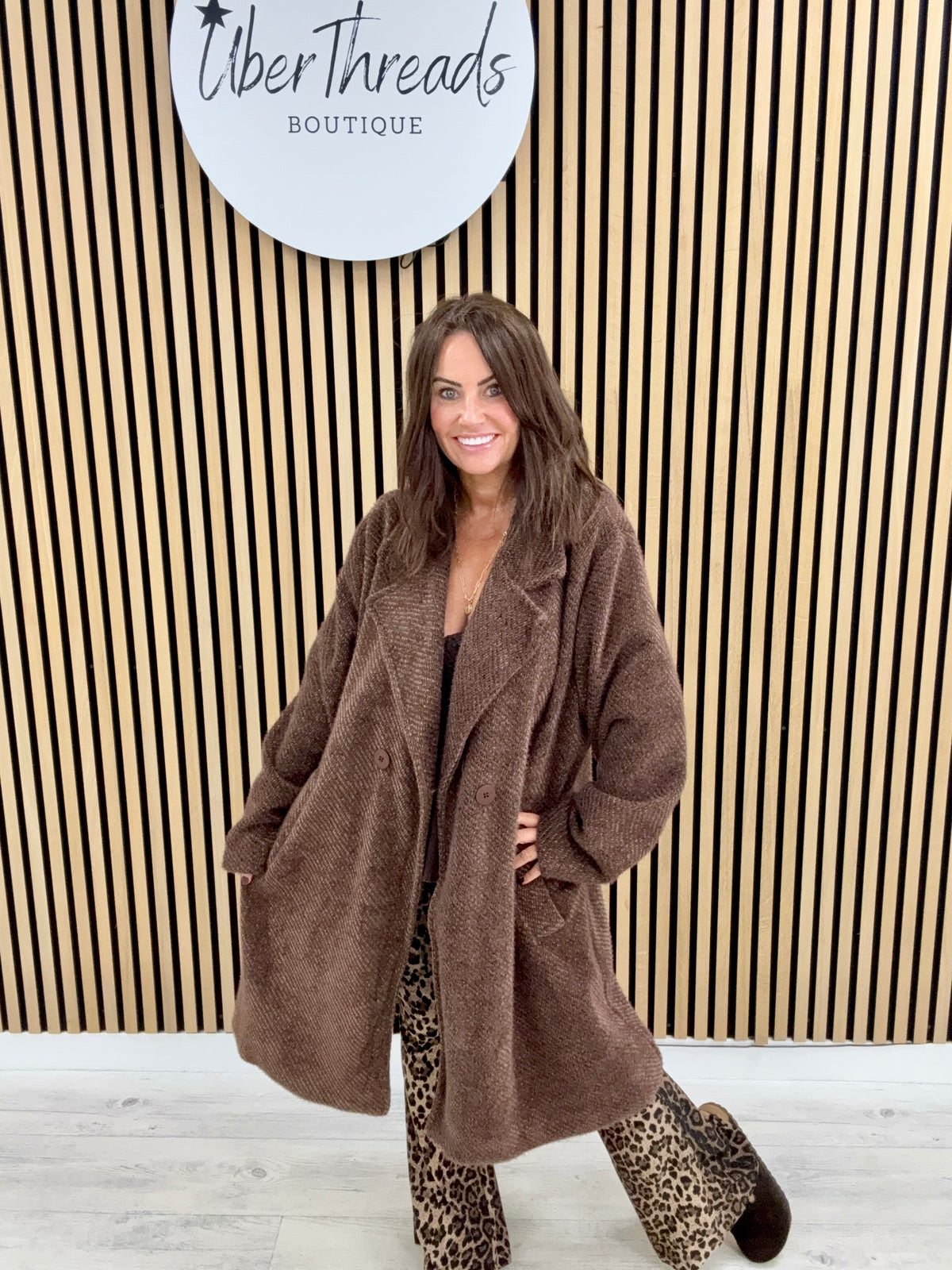 The Boyfriend Blazer Coat - Chocolate