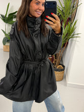 PRE ORDER Faux & Fierce PU Trench Jacket - Black