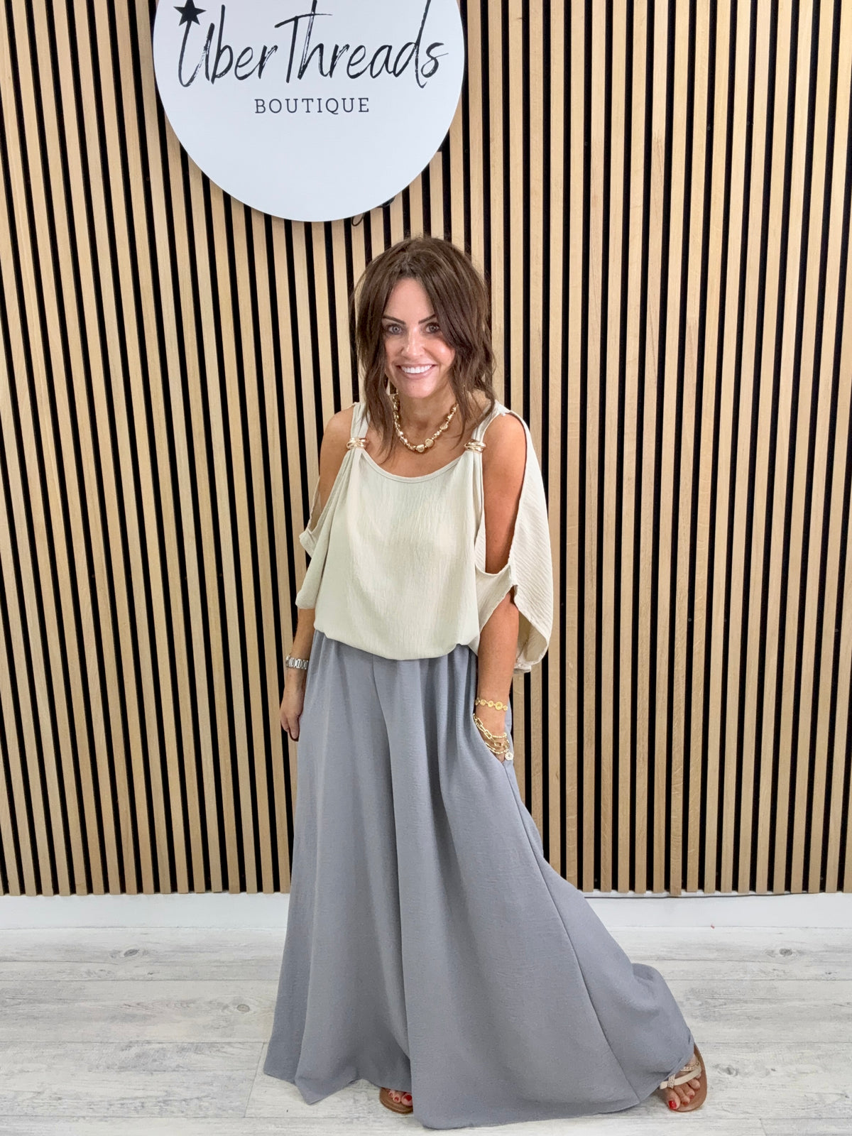 The Classic Palazzo - Grey (Plus)