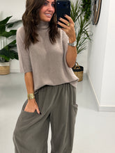 Oakley Crop Sleeve Knit - Taupe (Size 10-18)