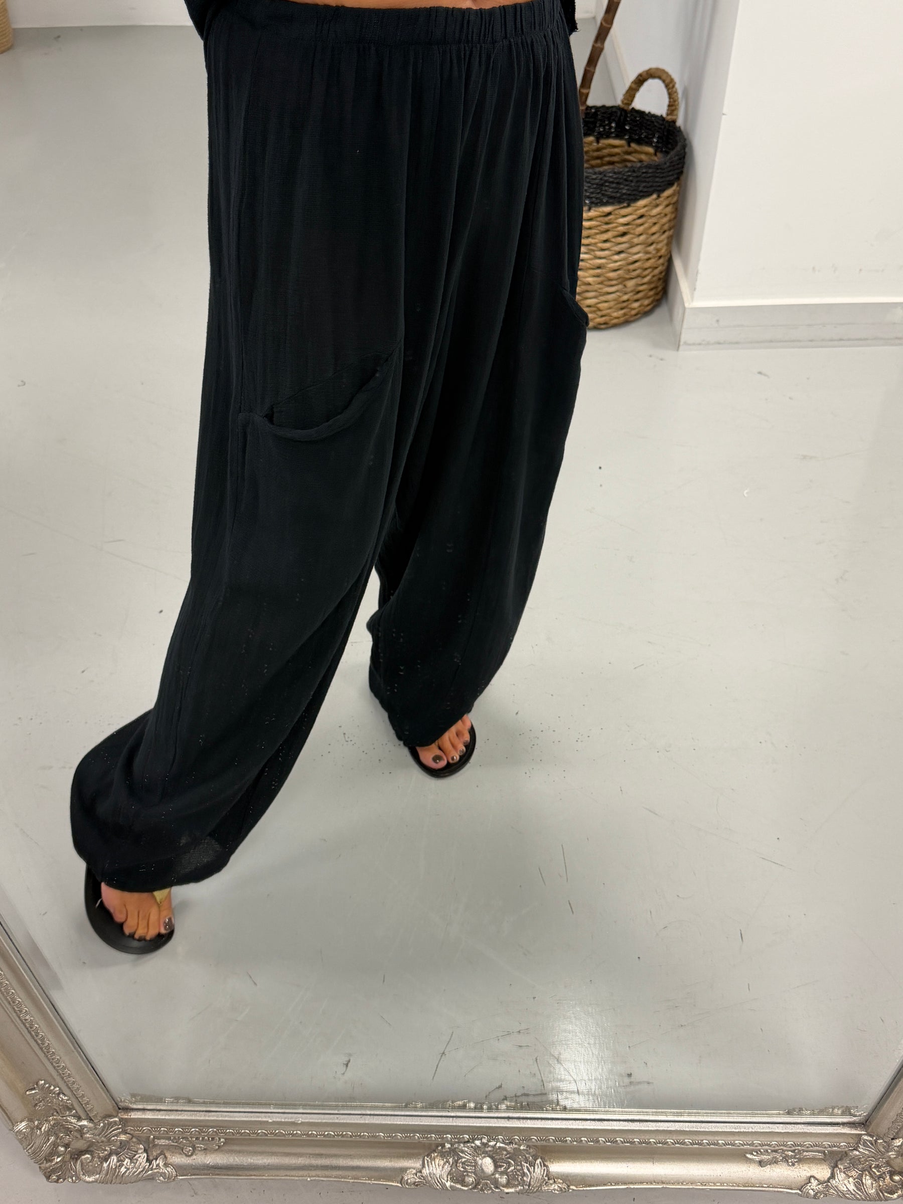 Sahara Barrel Pants - Black