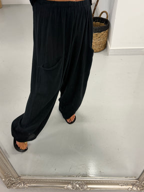 Sahara Barrel Pants - Black