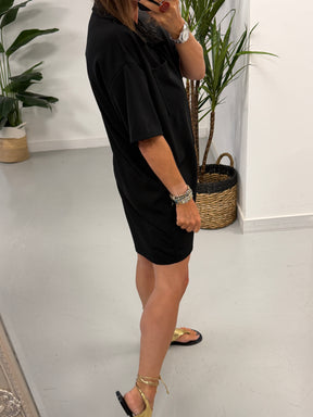 The Button Up Playsuit - Black