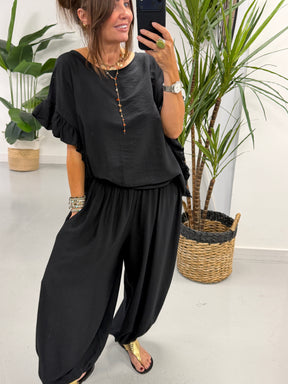 The Bahia Balloon Trouser - Black