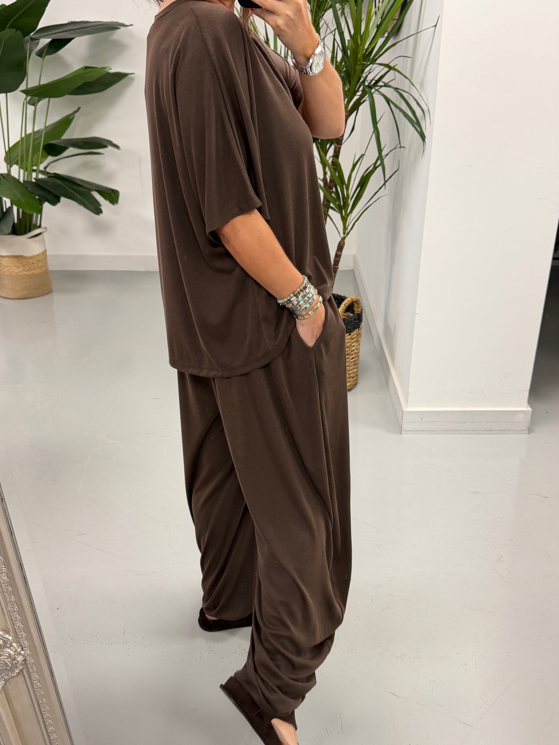 The Weekend Slouch Set - Chocolate