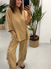 The Delux Jersey Leopard Print Trim Tracksuit - Camel
