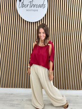 The Soft Knit Calle Cold Shoulder - Mulberry