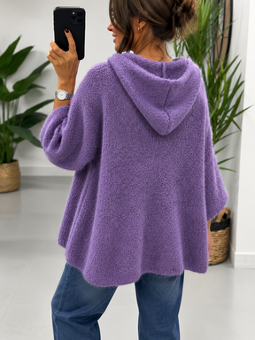 Hooded Zipped Cardigan - Purple (Size 12-18)