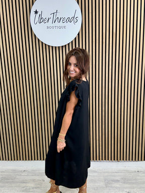 Chunky Button Midaxi - Black