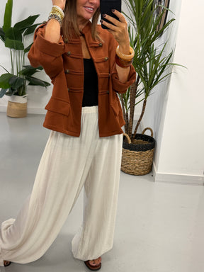 Zeta Otto Military Jacket - Rust