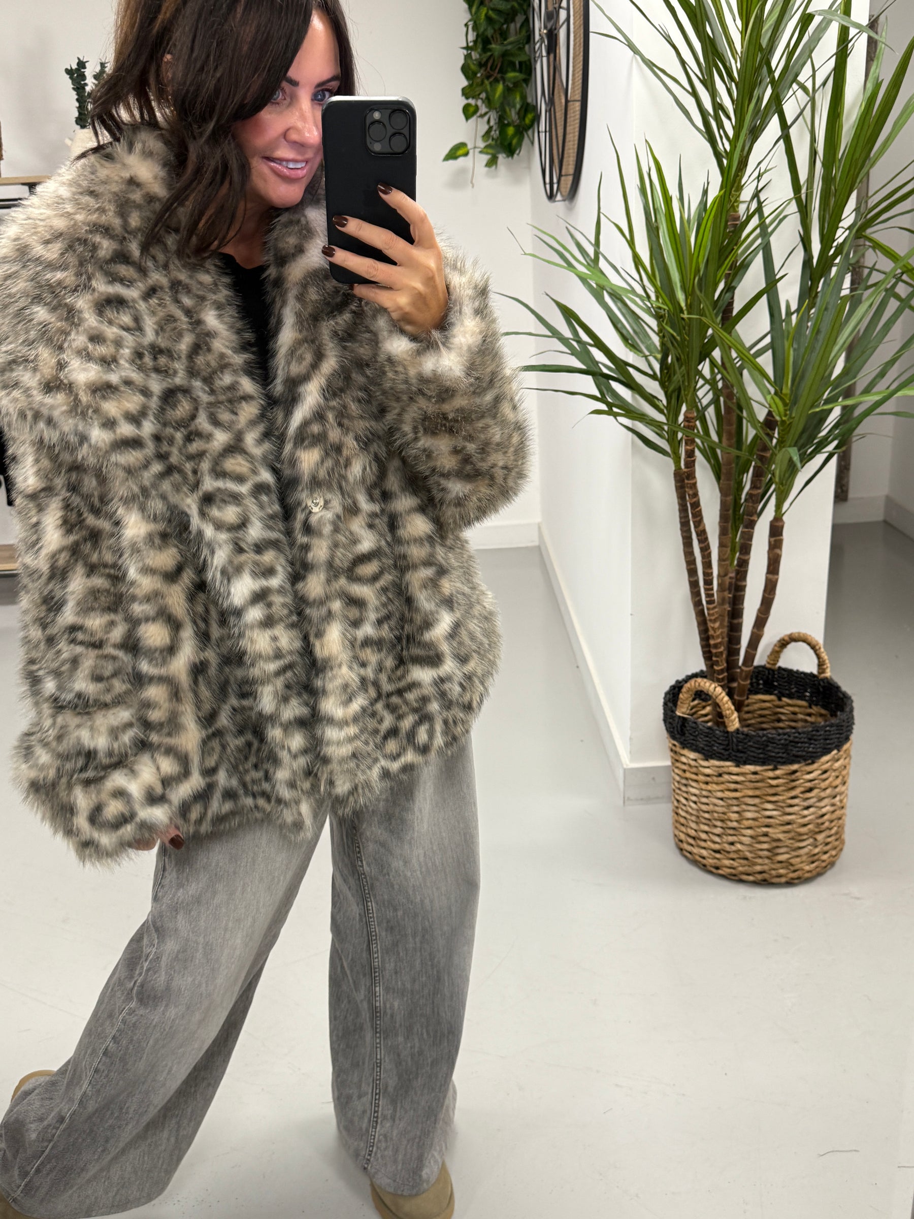 The Snow Leopard Faux Fur Coat