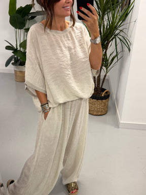 The Aspen Textured Tunic - Cream