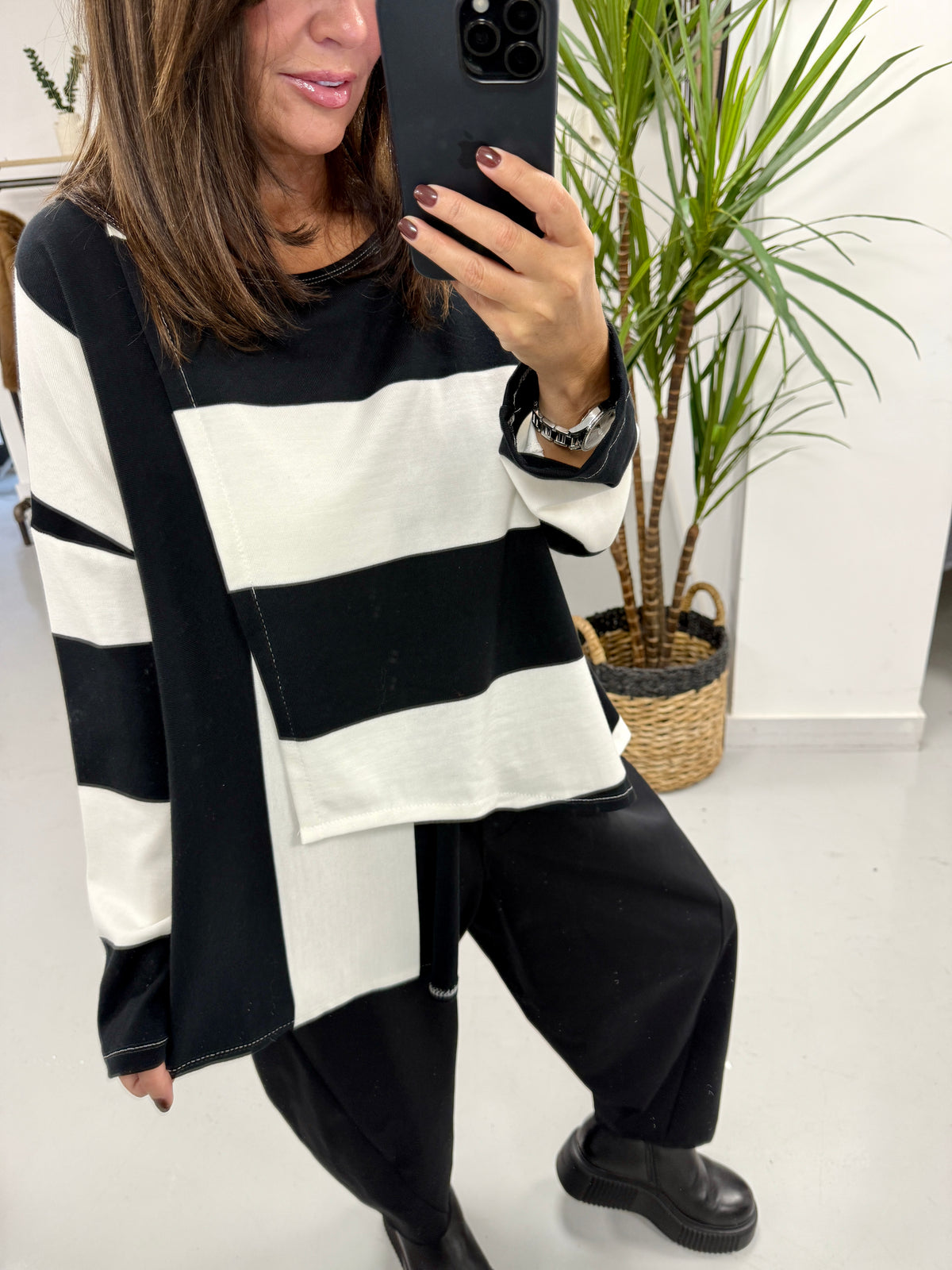 I.D Cut Out Stripe Tunic