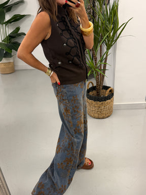 The Driftwood Printed Jeans (Sized)
