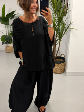 Roxie Pocket Tunic - Black