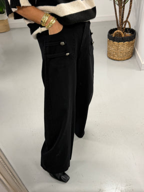 Savannah Military Jeans - Black (Size 12/14)