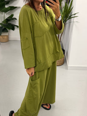 The Freestyle UTB Utility Jersey Top - Olive Green