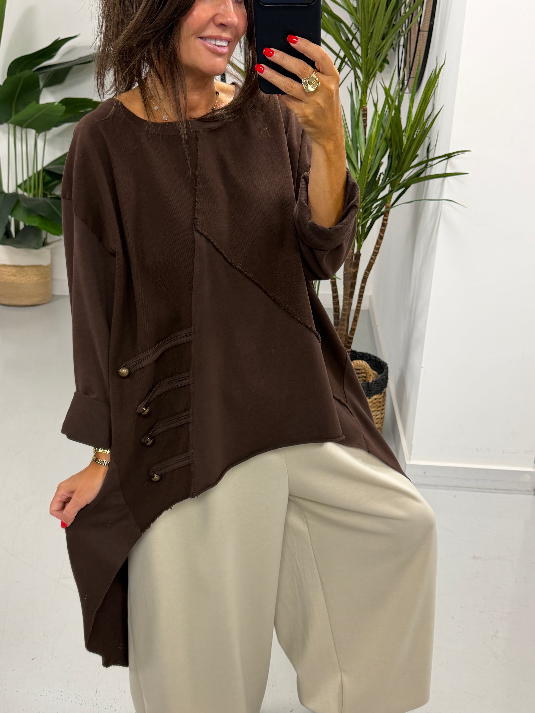 Mixed Military High Low- Chocolate
