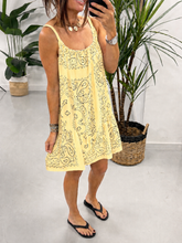 Valencia Bandana Slouch Dress - Lemon