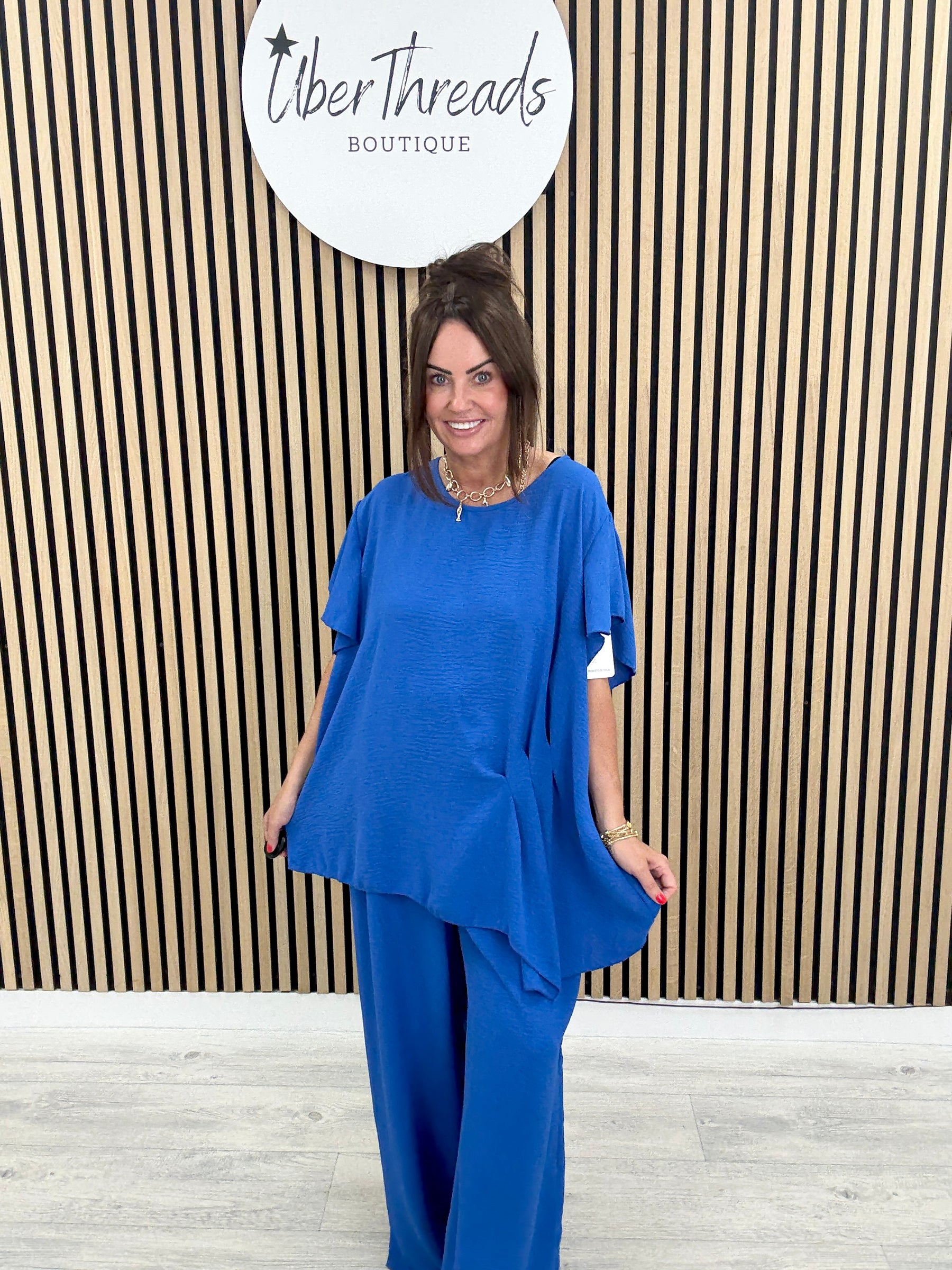 Lisbon Pleat Co-Ord - Classic Royal