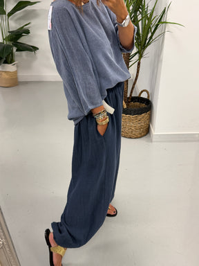 Basic Cotton Top - Denim