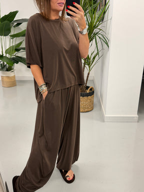 The Weekend Slouch Set - Chocolate