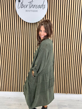 The Slouch Pocket Dress - Khaki