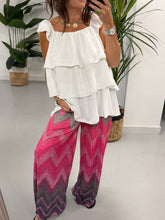 ZigZag Plisse Summer Trouser - Cerise