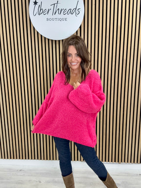 The Rustic Soft Knit -  Pink