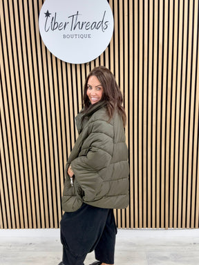 Fly Cape Coat  - Khaki (sized)