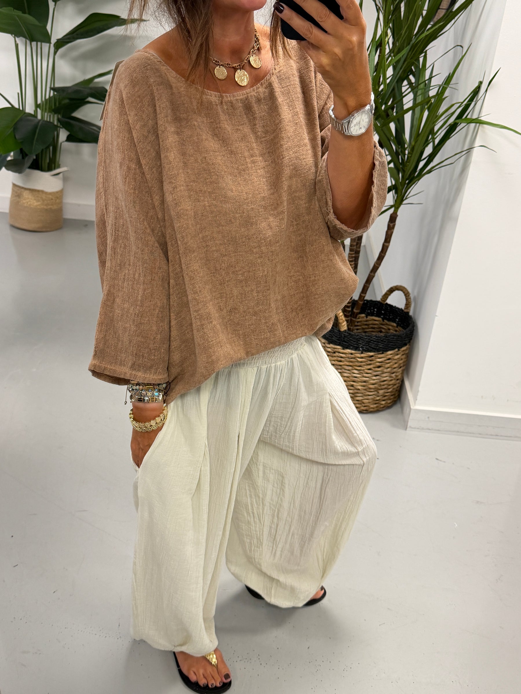 Basic Cotton Top - Tobacco