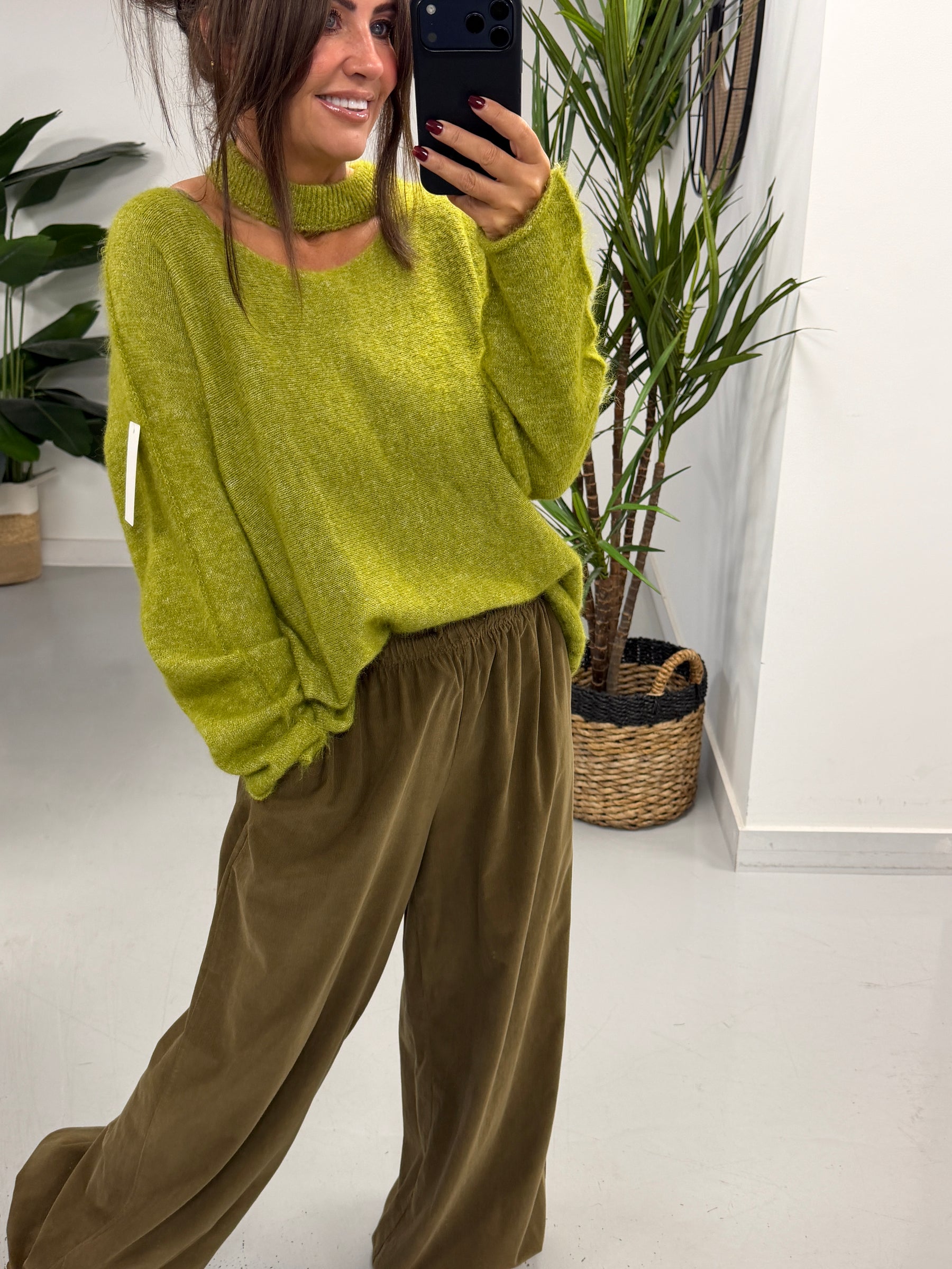 Slash Neck Knit  - Pistachio (Size 10-16)