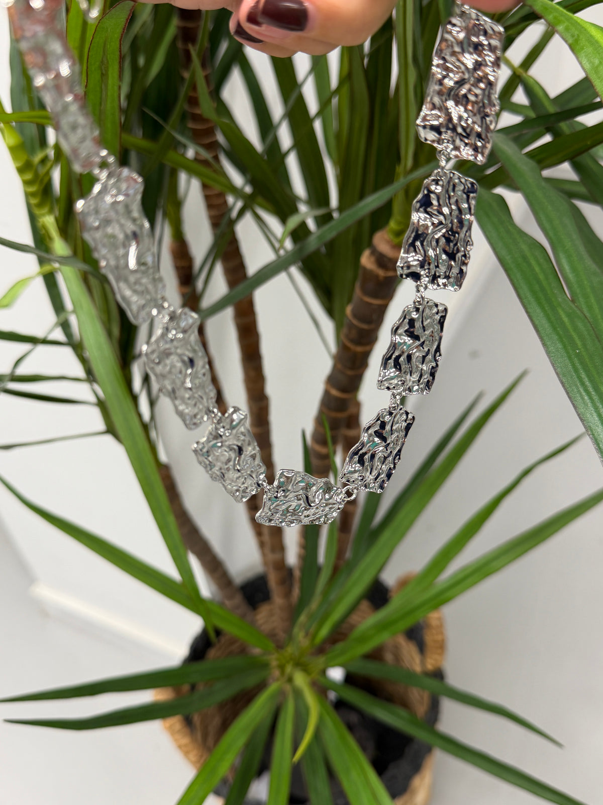 Engraved Necklace Silver