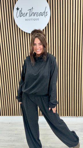 The Everyday Wide Leg Co-ord - Black (sized)