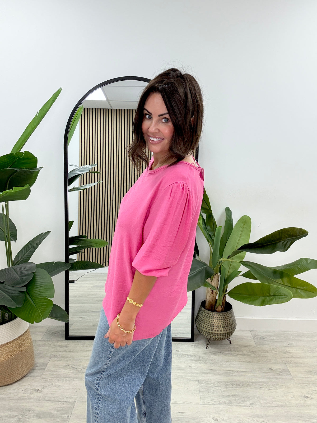Dolcie Necklace Top - Cerise