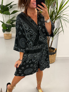 The Bandana Valencia Playsuit - Black