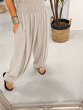 The Shirred Balloon Trouser - Stone