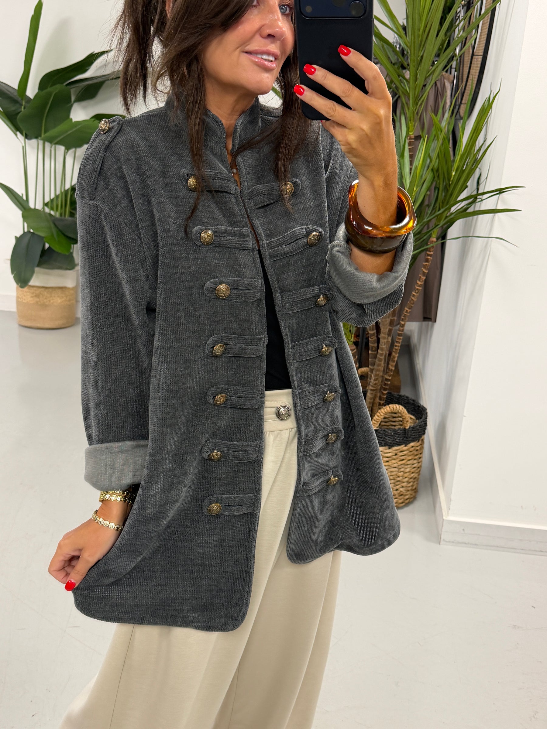 The Big Softie Military Jacket - Grey