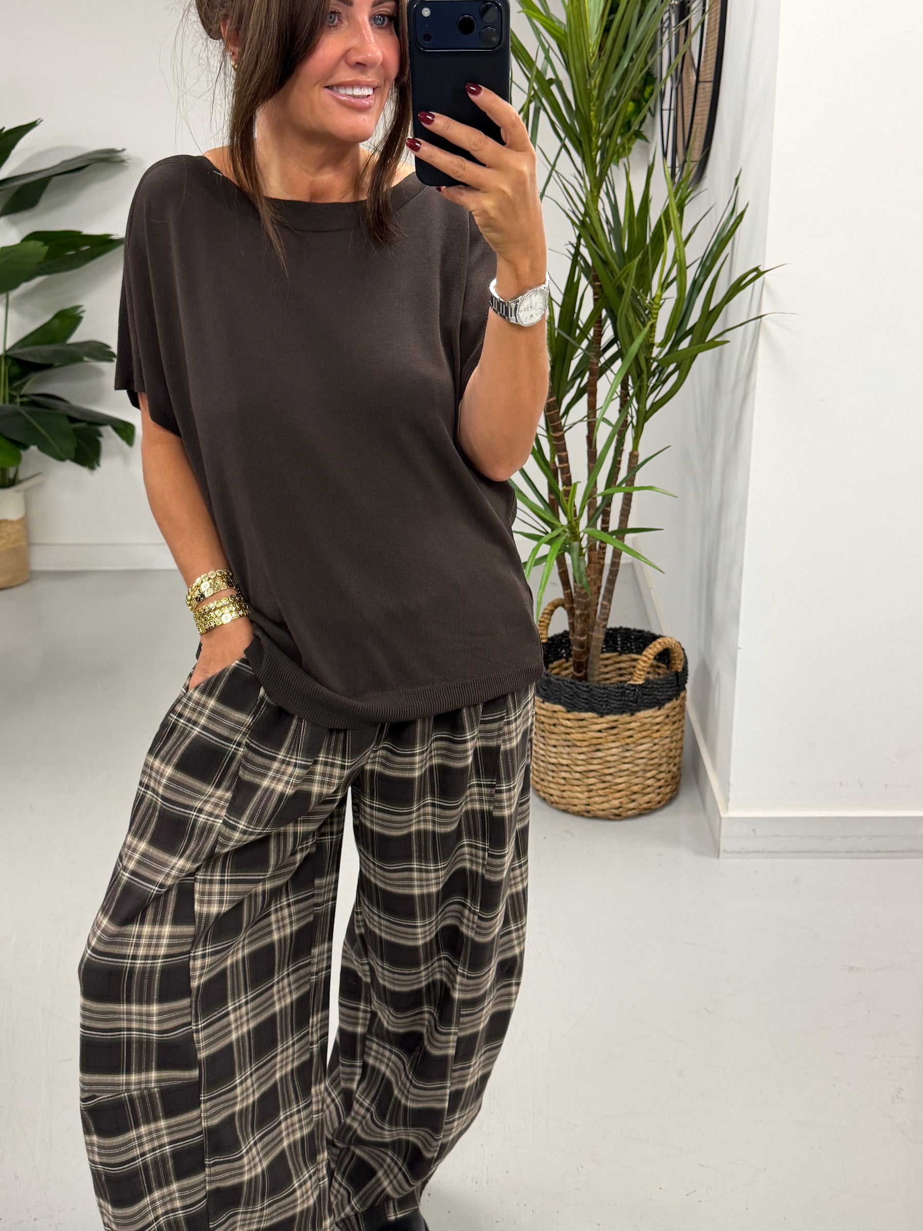 Madison Fine Knit Knit - Chocolate (Size 12-16)