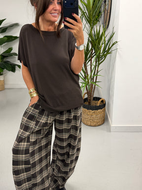 Madison Fine Knit Knit - Chocolate (Size 12-16)