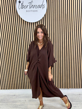 The Basic Knot Dress - Chocolate