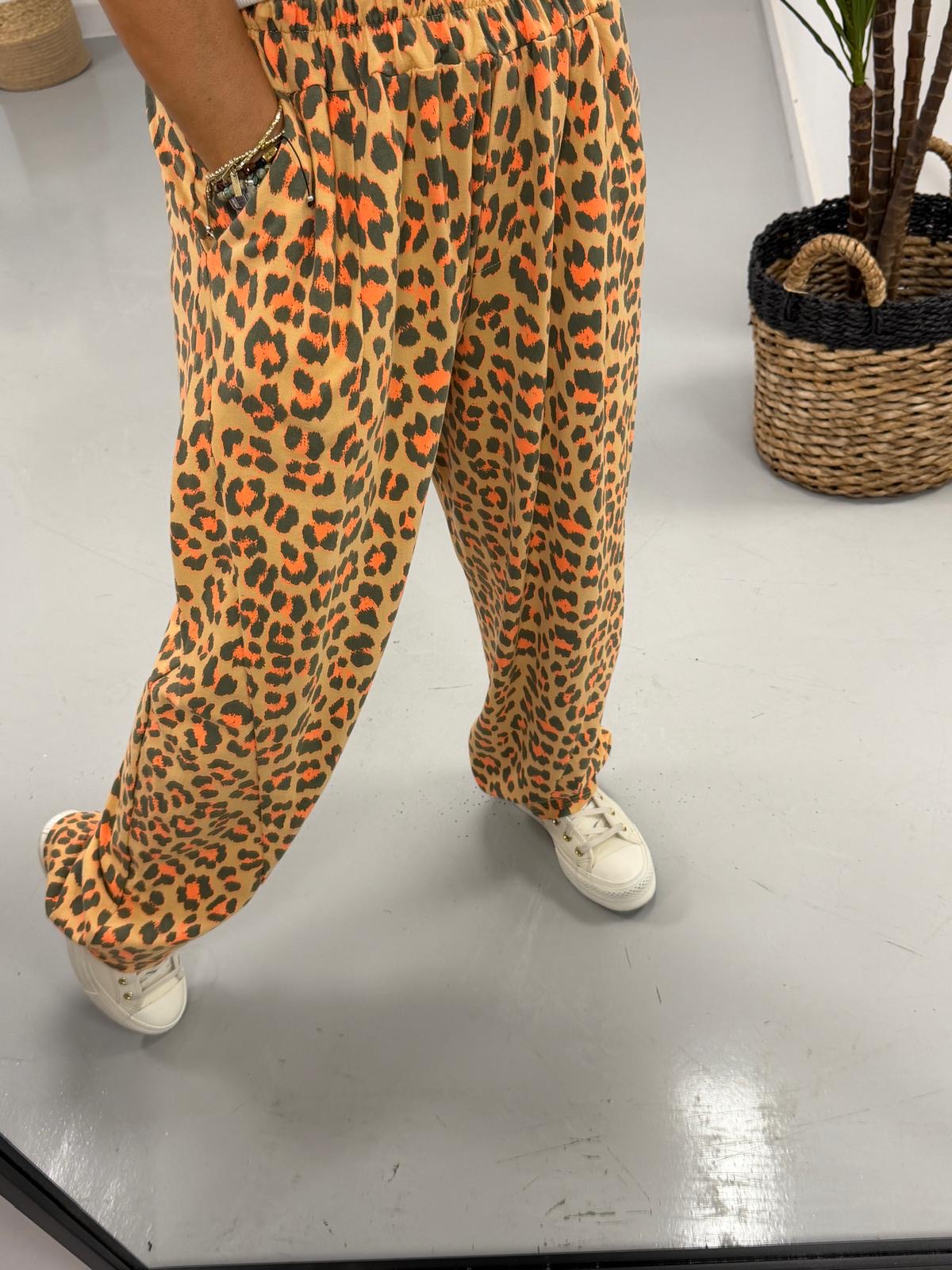 Animal Jersey Joggers - Orange