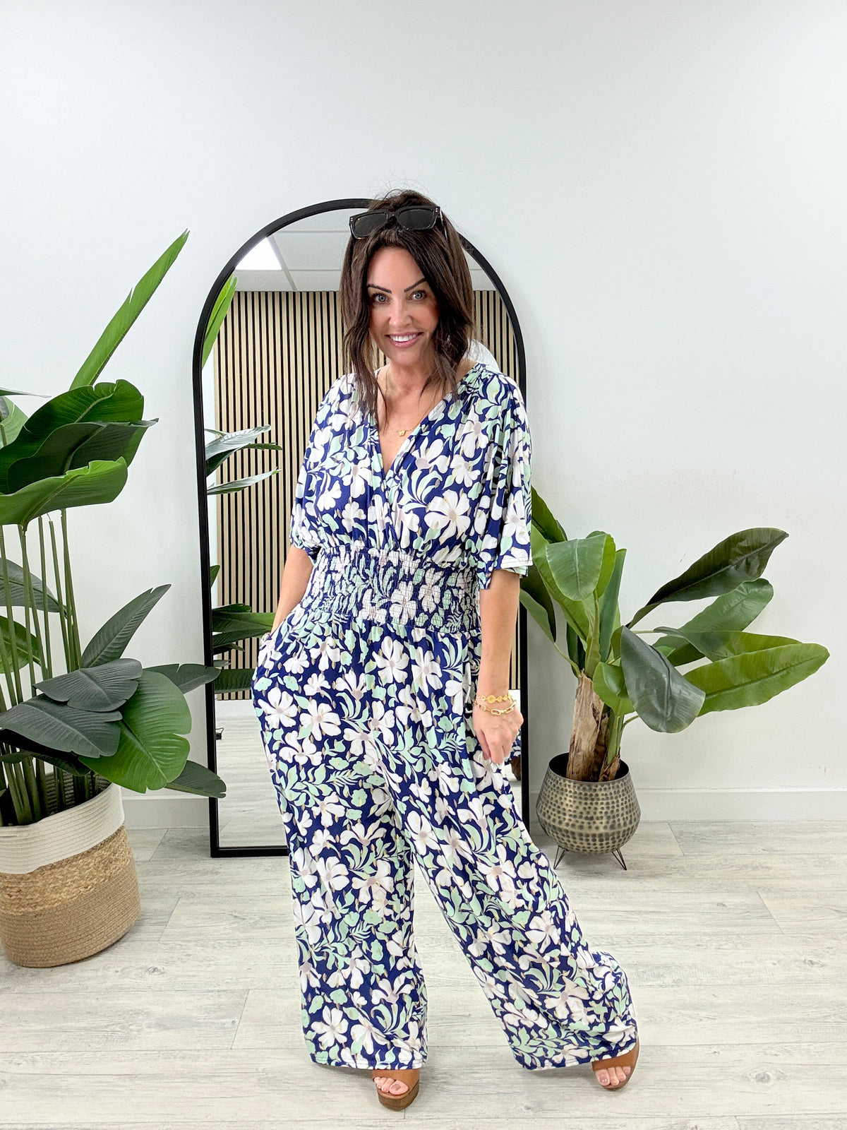 The Botanical Jumpsuit - Navy