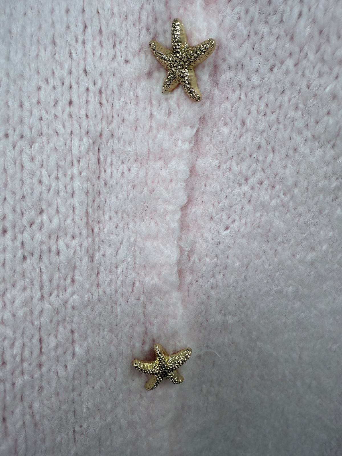 Knitted Starfish Button Waistcoat - Pink