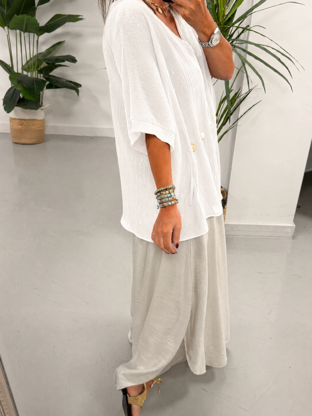 The Bondi Sands Stone Tunic - White