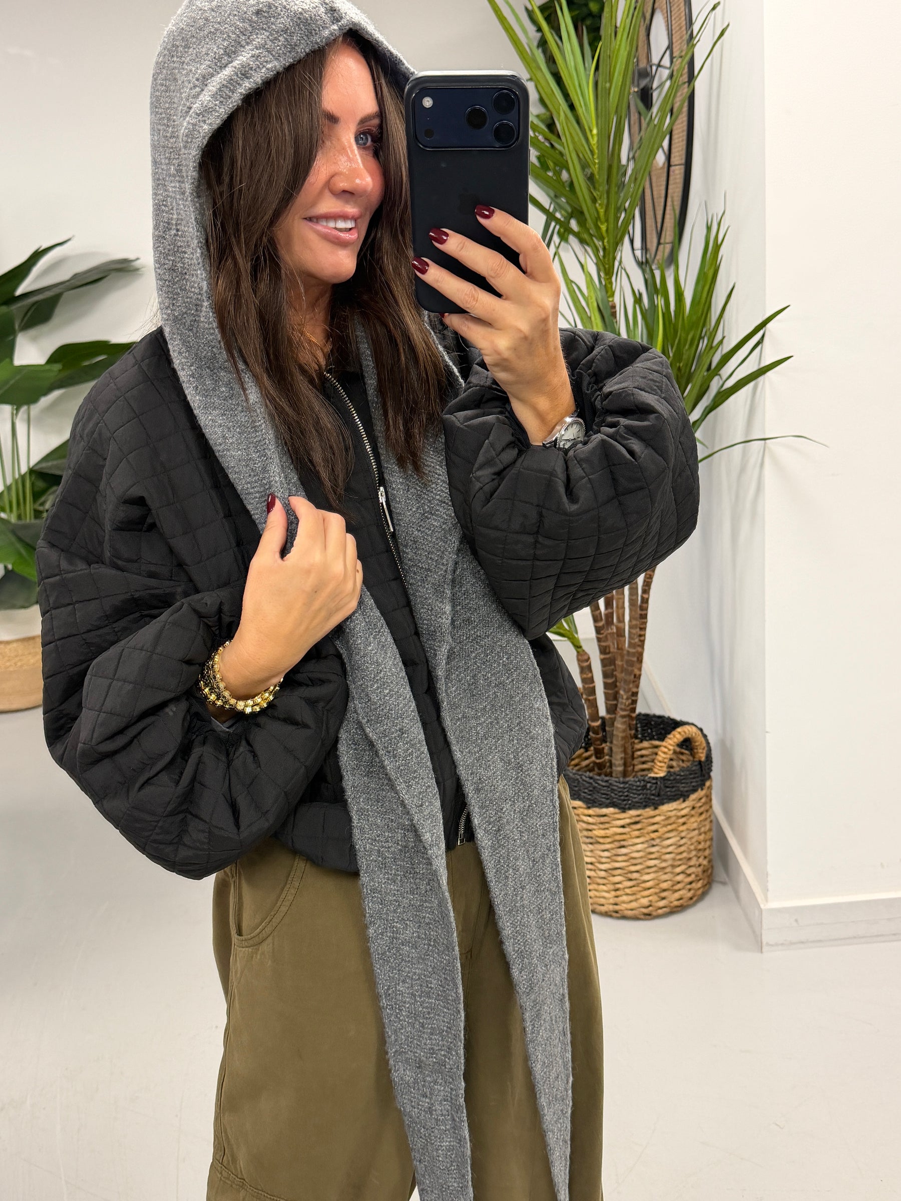 Ladies Scarf/Hood - Grey
