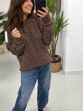 Super Soft Dogtooth Knit - Chocolate
