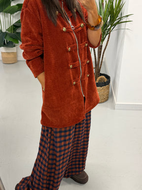 The Big Softie Zip Military Jacket - Rust